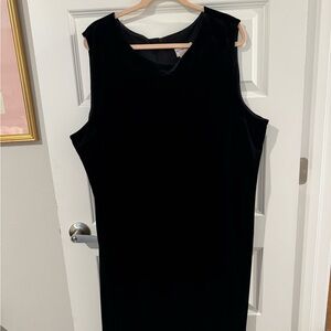 Victor Costa Classic Black Midi Dress 3X